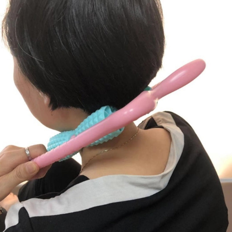 Manual Plastic Steering Wheel Type Leg Roller Massager Random Color Delivery, 4-wheel Ring