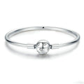 S925 Sterling Silver Star Bracelet DIY Beaded Bracelet, 17cm, 19cm