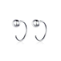 Sterling Silver Earrings Simple Platinum-plated Earrings Temperament Small Ball Earrings, SCE782-A