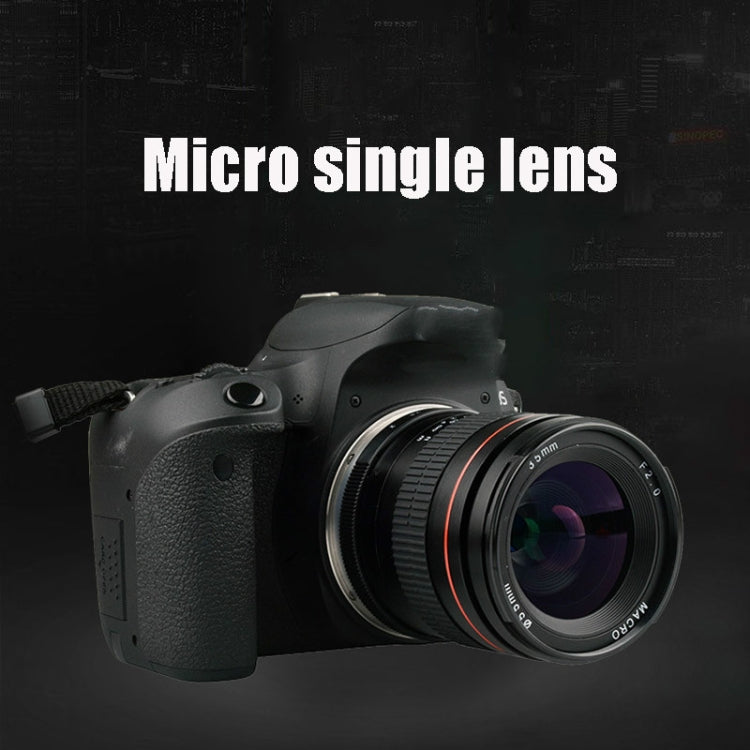 Lightdow 35mm F2.0 Wide-Angle Lens Full-Frame Portrait Micro SLR Manual Fixed Focus Lens, 35mm F2.0