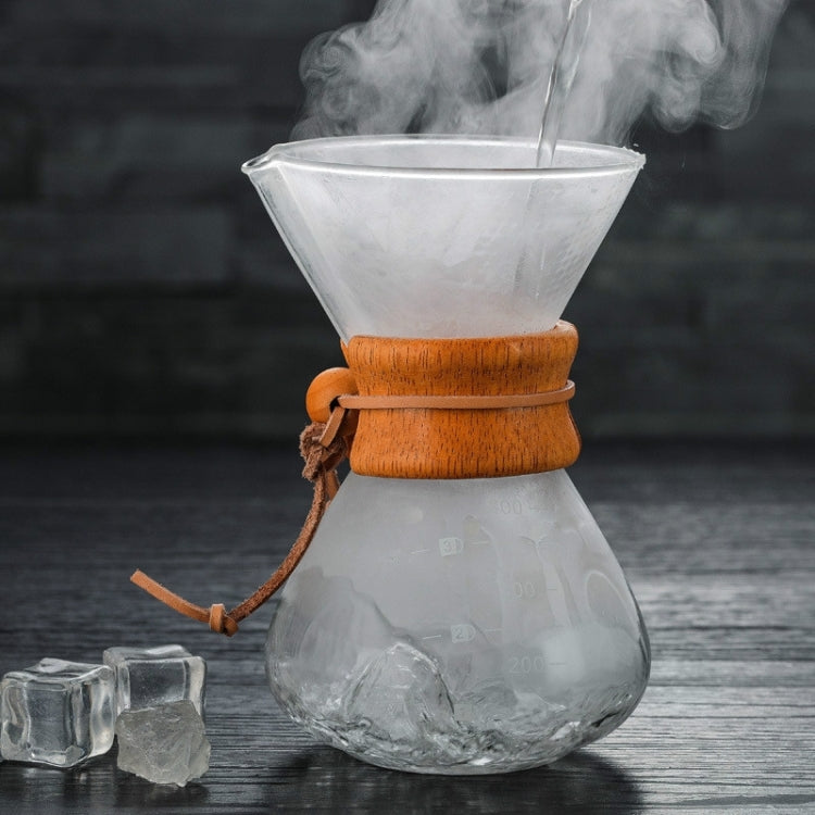 Hand Coffee Pot High Temperature Resistant 400ml Glass Coffee Pot, Pot Without Strainer, Pot With Strainer