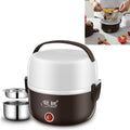 LINGRUI Multi-Function Electric Lunch Box Electric Heating Insulation Cooking Mini Rice Cooker, CN Plug, Double Layer, Three Layer
