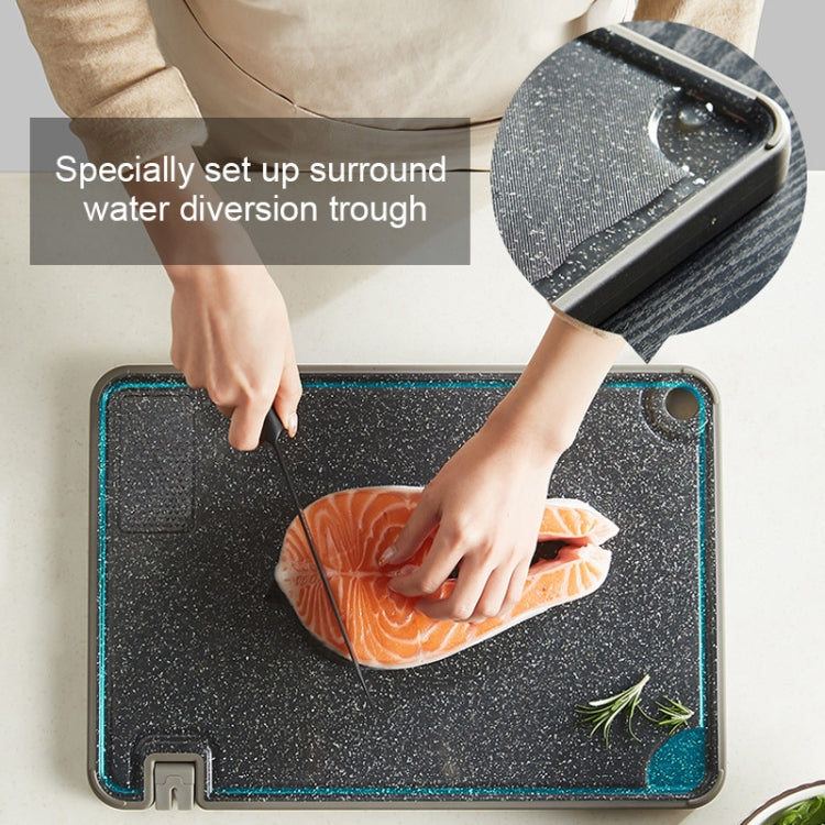 OOU Multifunctional Antibacterial And Mildew Resistant Double-Sided Cutting Board Kitchen Drainable Supplementary Food Cutting Board, Large