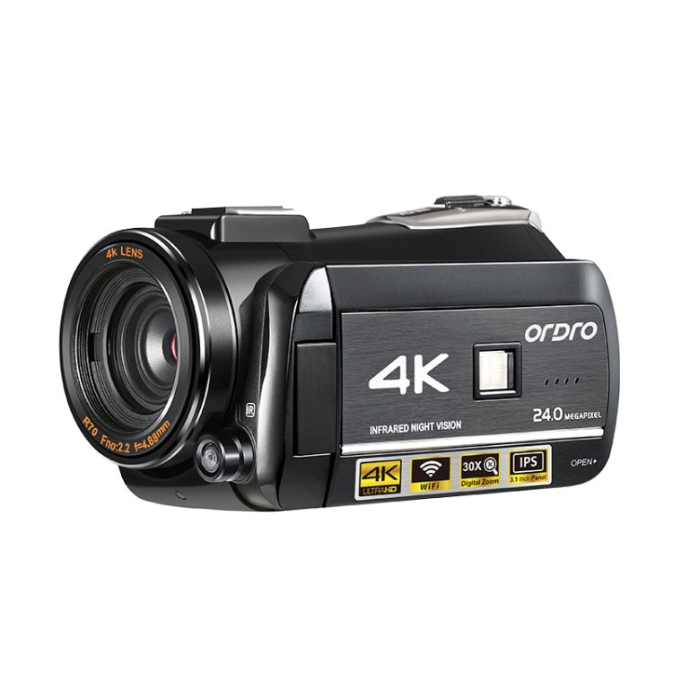 ORDRO AC3 3.1 inch IPS Screen 4K Full HD 13MP Night Vision WiFi Live Camcorder DV Digital Camera, Standard, Standard + Microphone