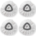 4 PCS Rotating Triangle Cotton Yarn Mop Head Mop Replacement Cloth For O-Cedar/Vileda, Mop