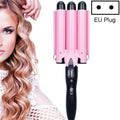 20-32m Automatic Ceramic Perm Splint Hair Curler 3 Barrels Big Wave Hair Curling Iron Tools, 32mm