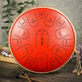 15-Tone Ethereal Drum 14-Inch Steel Tongue Drum Hollow Drum Sanskrit Drummer Disc, Red, Black, Golden, Purple, Navy Blue, Blue