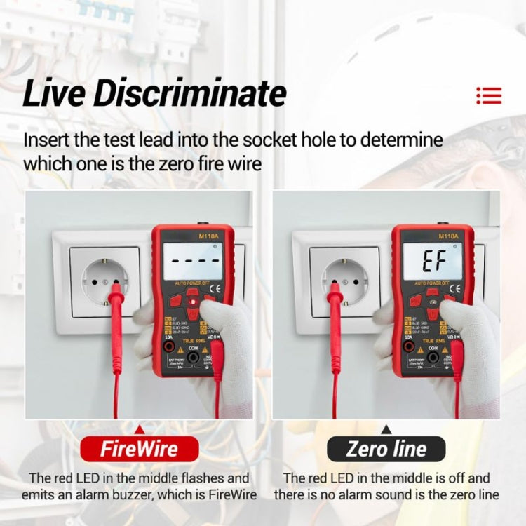 ANENG M118A High-Precision Automatic Range Multimeter Multi-Function Small Electrician Instrumentation Digital Universal Meter