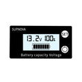 SUPNOVA DC 8-100V Battery Capacity Indicator Voltmeter Voltage Gauge,Style:, White, White + Alarm + Temperature, Blue, Blue +Alarm + Temperature