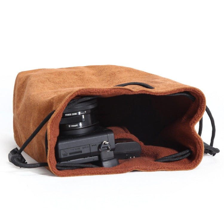S.C.COTTON Liner Shockproof Digital Protection Portable SLR Lens Bag Micro Single Camera Bag, Round Black M, Round Khaki S, Round Blue S, Round Gray S, Round Brown S, Round Black S