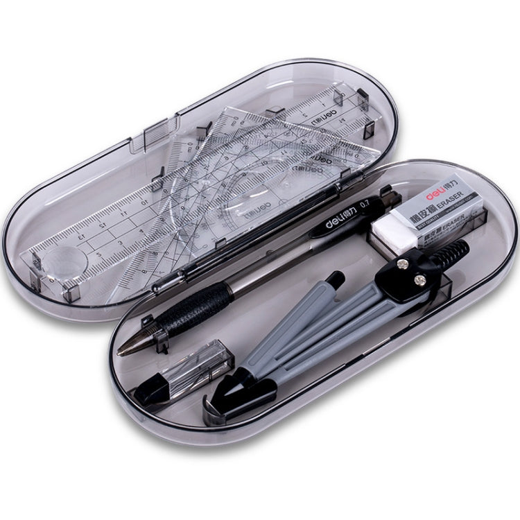 Deli 9591 Student Drawing Set 8 Piece Set Compass Ruler Set Student Stationery