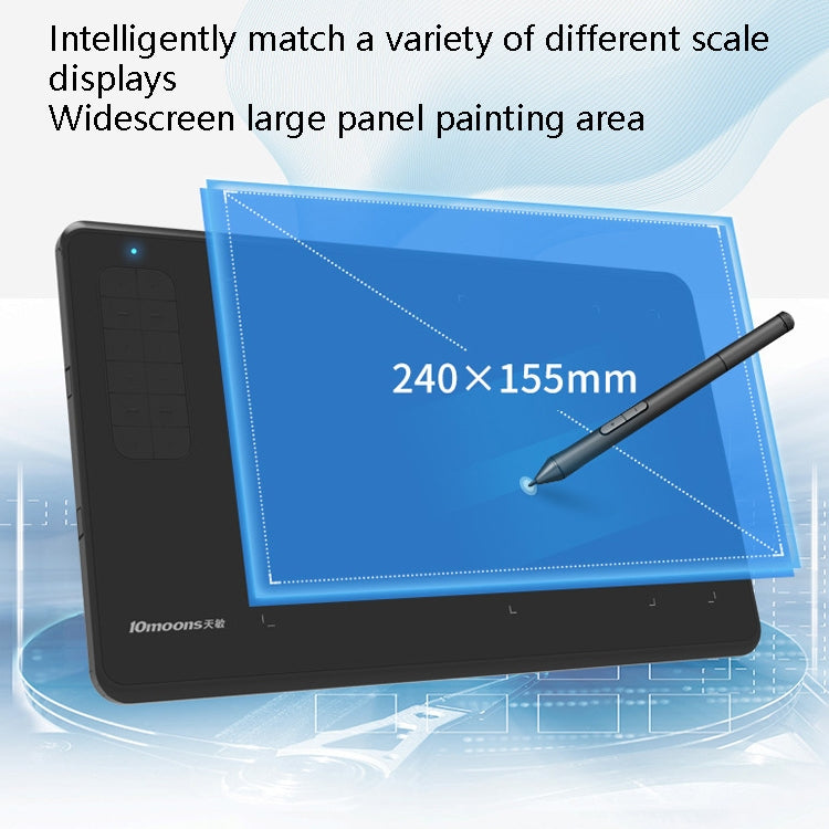 10Moons  G12 Digital Board Can Be Connected To Mobile Phone Hand Drawn Board Computer Painting Board Network Class Input Panel, G12