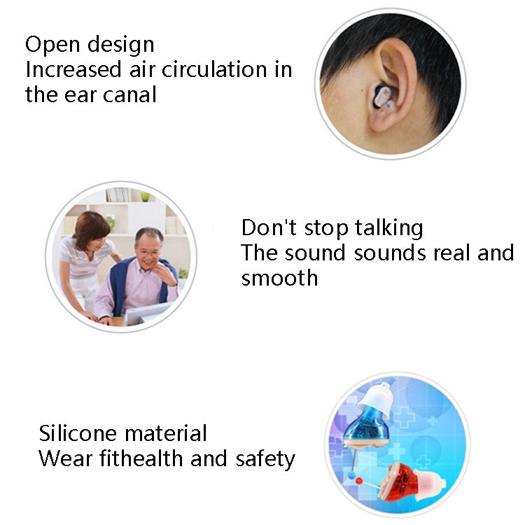 ZDC-901A Hearing Aid Sound Amplifier Digital Smart Denoising Hearing Aid(Red)
