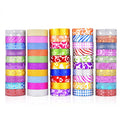 50 Rolls / Box Glitter Tape Hand Ledger Decoration Sticker, 50 Rolls / Box
