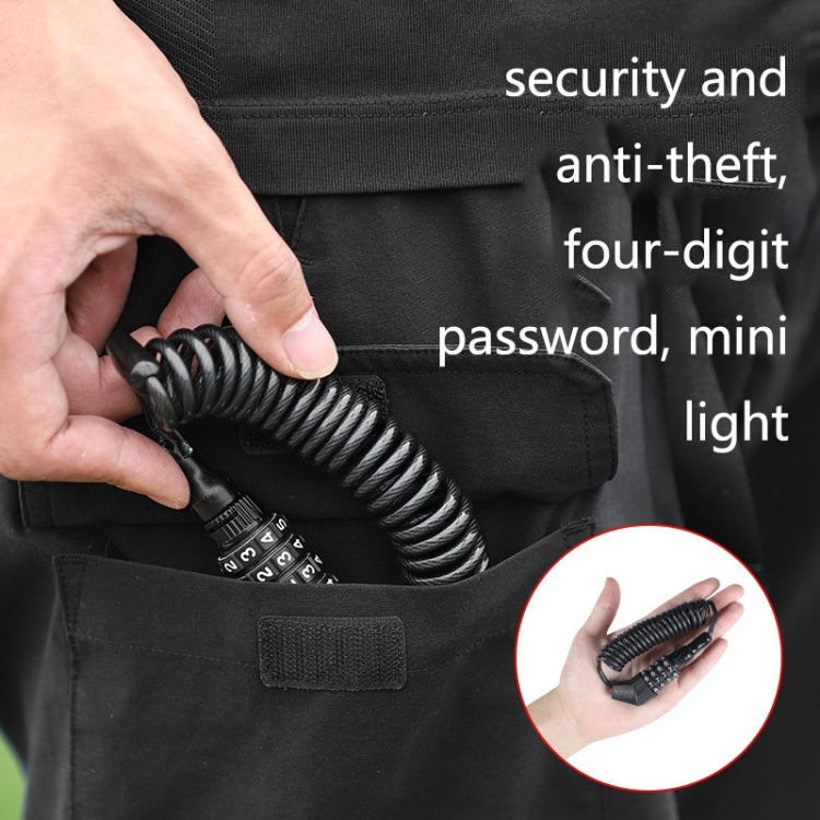 WEST BIKING YP0705063 Bicycle Lock Motorcycle Helmet Lock Anti-Theft Password Cable Lock, WEST BIKING YP0705063