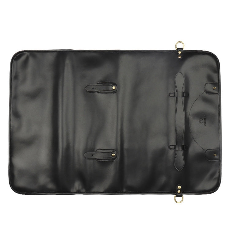WESSLECO Chef Knife Storage Bag Portable Roll Knife Storage Bag, Portable Roll Black, WESSLECO Brown