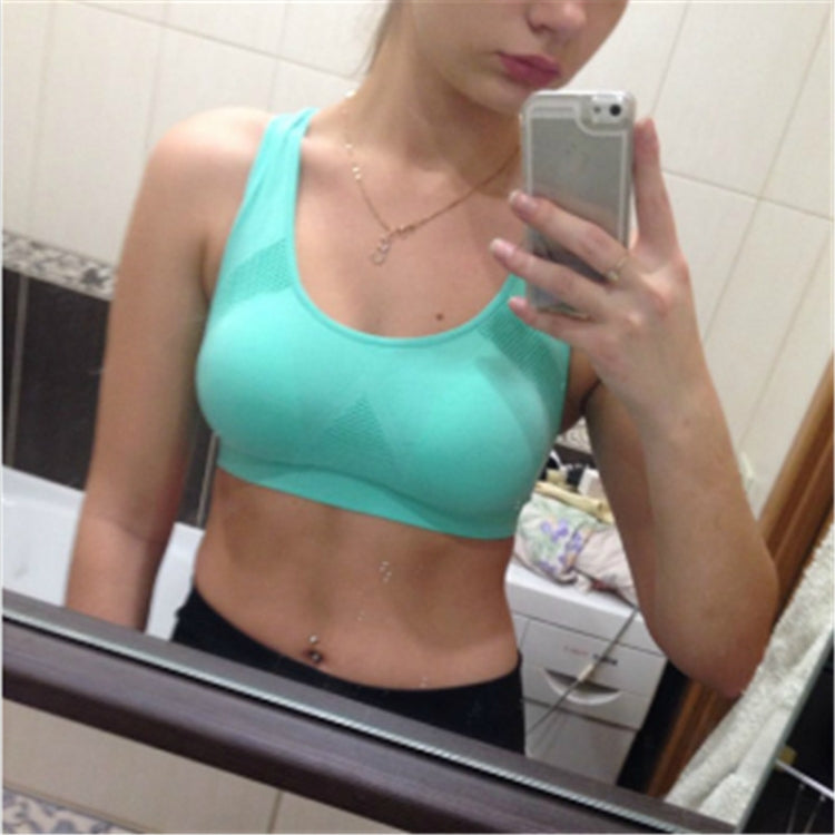 High Stretch Breathable Top Fitness Women Padded Sports Bra, Size:L (White)