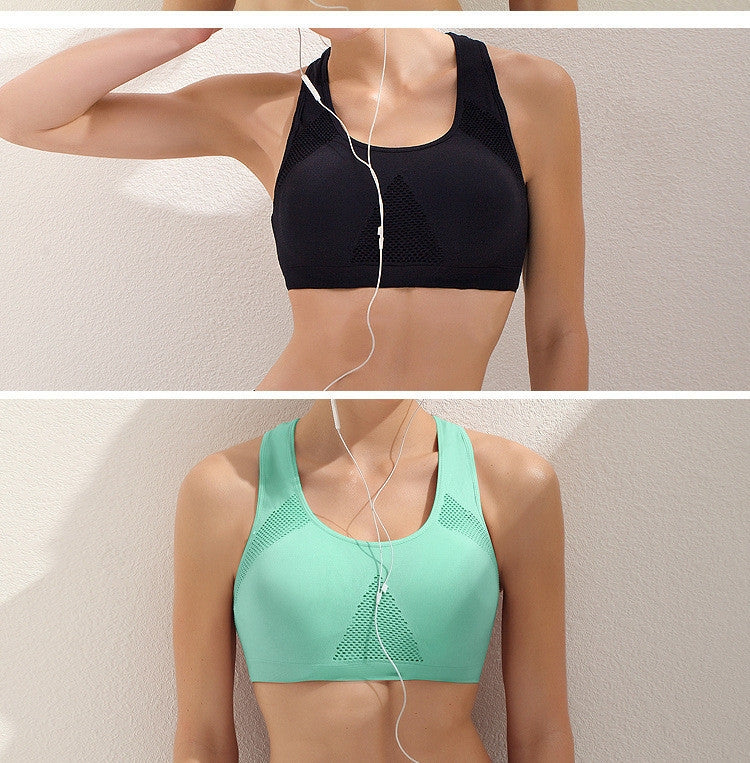 High Stretch Breathable Top Fitness Women Padded Sports Bra, Size:L (White)