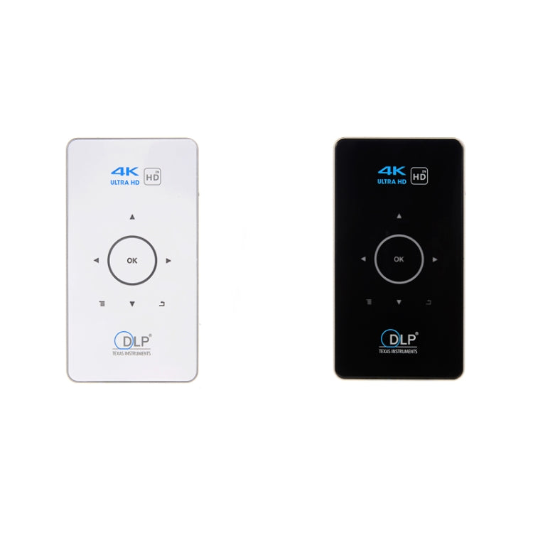 C6 1G+8G Android System Intelligent DLP HD Mini Projector Portable Home Mobile Phone Projector，, US Plug  (Black), EU Plug (Black), UK Plug (Black), AU Plug (Black), US Plug (White), AU Plug (White)