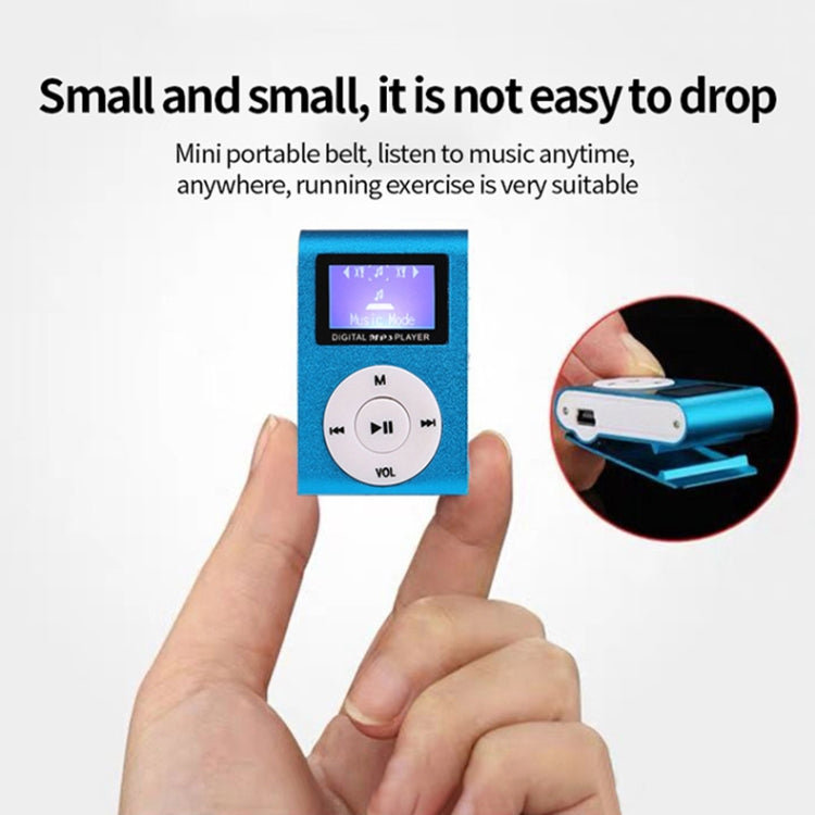 128M????? Mini Lavalier Metal MP3 Music Player with Screen(Black)