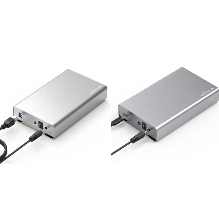 Blueendless U35Q 3.5 Inch Full Metal Mobile Hard Disk Box Type-C/Usb3.0 SATA Serial Desktop PC External Hard Disk Box EU Plug (TYPE-C)