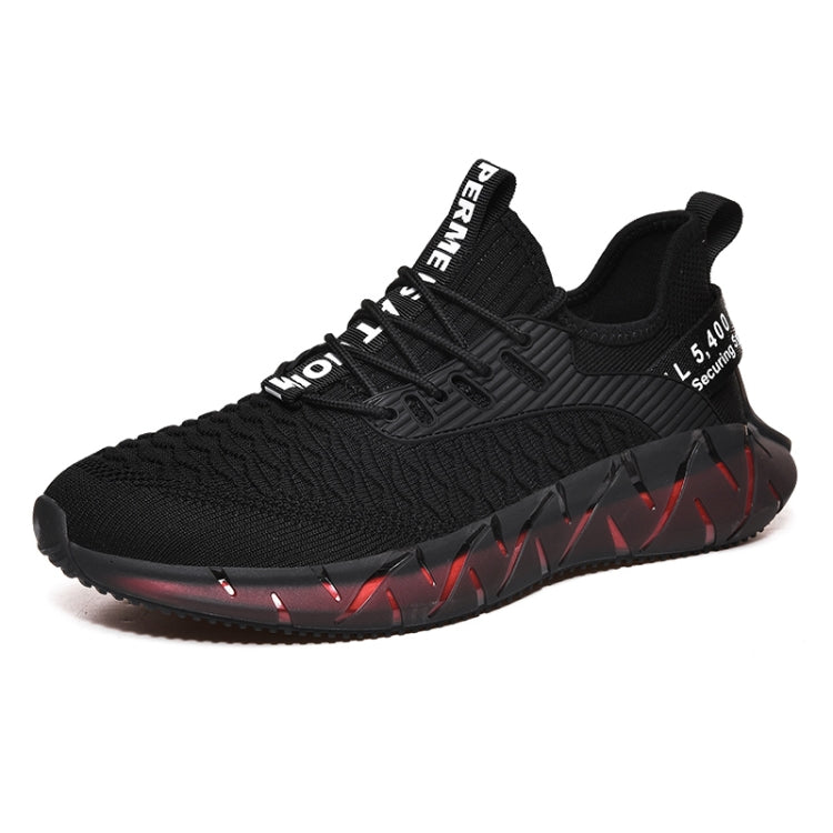 Men Lightweight Breathable Mesh Sneakers Flying Woven Casual Running Shoes, 42, 43, 44, 45