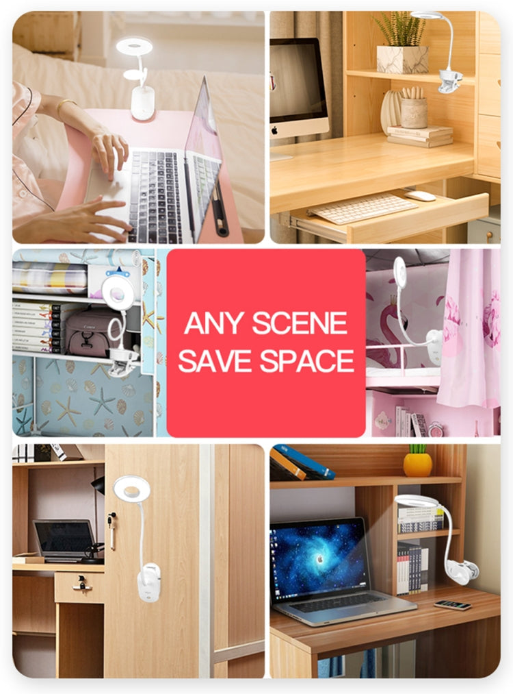 YAGE YG-8102 2W 18LEDs Touch Switch 3-Level Dimming Clip Desk Lamp Eye Protection LED Light
