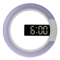 LED Mirror Hollow Wall Clock 7-color Switch Electronic Digital Display Wall Clock, Hollow Wall Clock