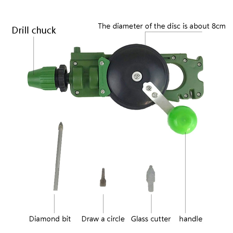 Hand-Operated Hole Puncher Glass Hand-Held Sharpener Household Tool, Hand-Operated Hole Puncher