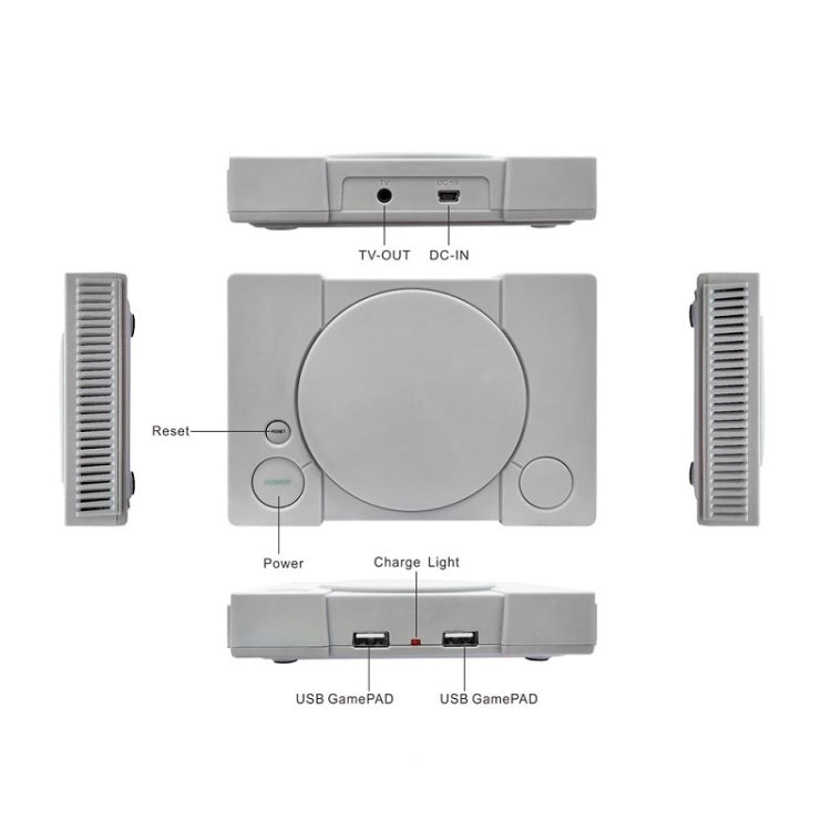 8-Bit Mini Double Players TV Game Console Built-in 620 Games, PS1 mini (US Plug), PS1 mini (EU Plug)