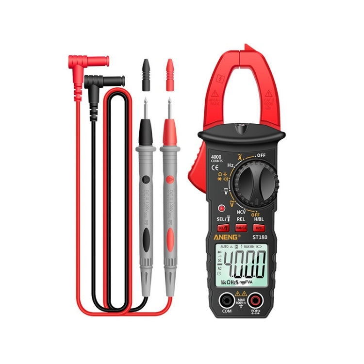 ANENG ST180 Digital Display Clamp AC & DC Intelligent Voltage Multimeter, Red, Black, Yellow