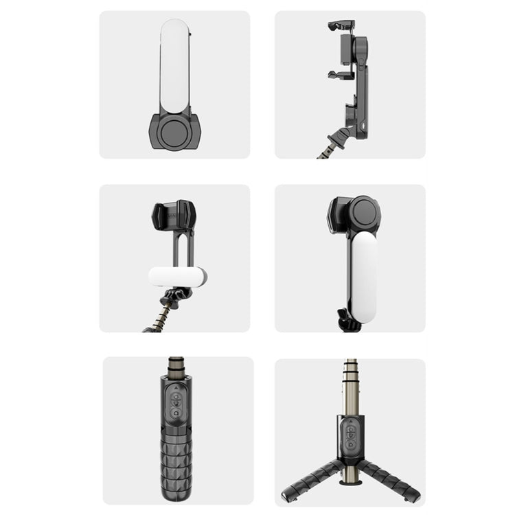 Removable Fill Light Phone Handheld Stabilizer with APP