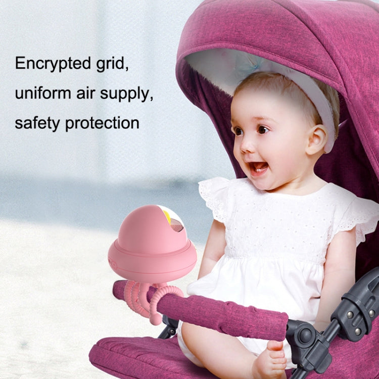 Stroller Portable Multi-Function Silent Octopus Bladeless Fan, Pink, White, Yellow
