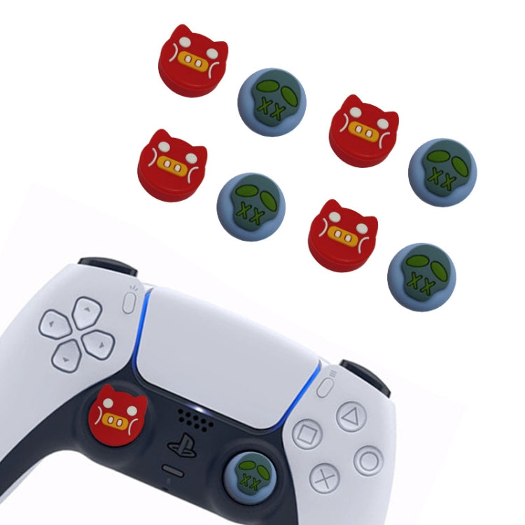 2 Sets ToyiLuya Rocker Protection Cap Left and Right Handle Silicone Anti-Slip Caps for PS4/PS5