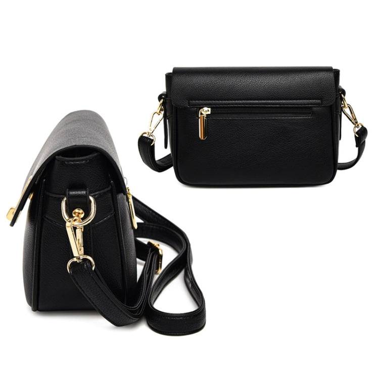 Ladies Texture Large Capacity Single Shoulder Crossbody Bag(Blue)