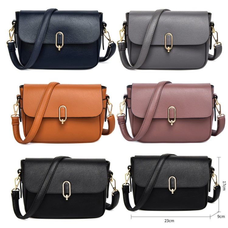 Ladies Texture Large Capacity Single Shoulder Crossbody Bag(Black)
