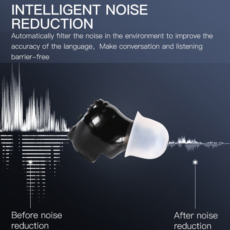 Old People Voice Amplifier Hearing Aid Magnetic Charge Dual-unit Sound Collector, US Plug, EU Plug