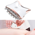 SM-2102 EMS Color Light Meridian Dredging Scraping Massager, White Gold, White Silver