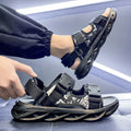 Casual Open Toe Breathable Beach Slippers Beach Sandals For Men, Size: 42(Black)