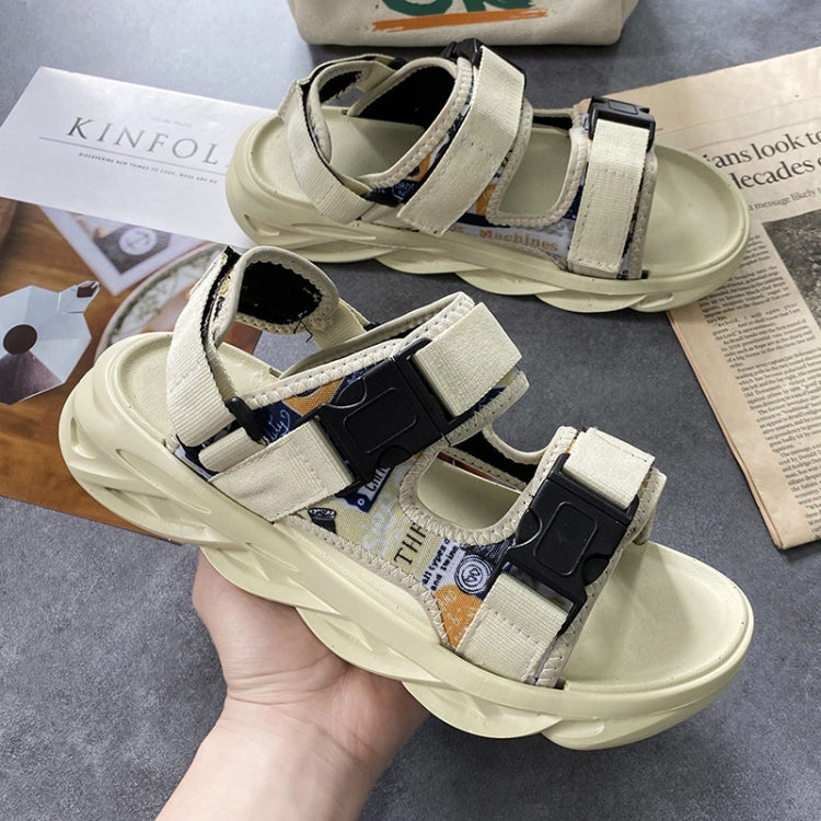 Casual Open Toe Breathable Beach Slippers Beach Sandals For Men, Size: 42(Black)