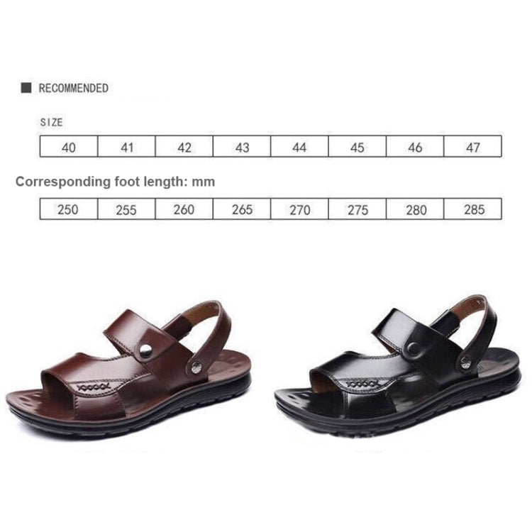 Non-slip Outer Wear Dual-use Sandals Slippers Men Casual Beach Shoes, Size: 43(Black)
