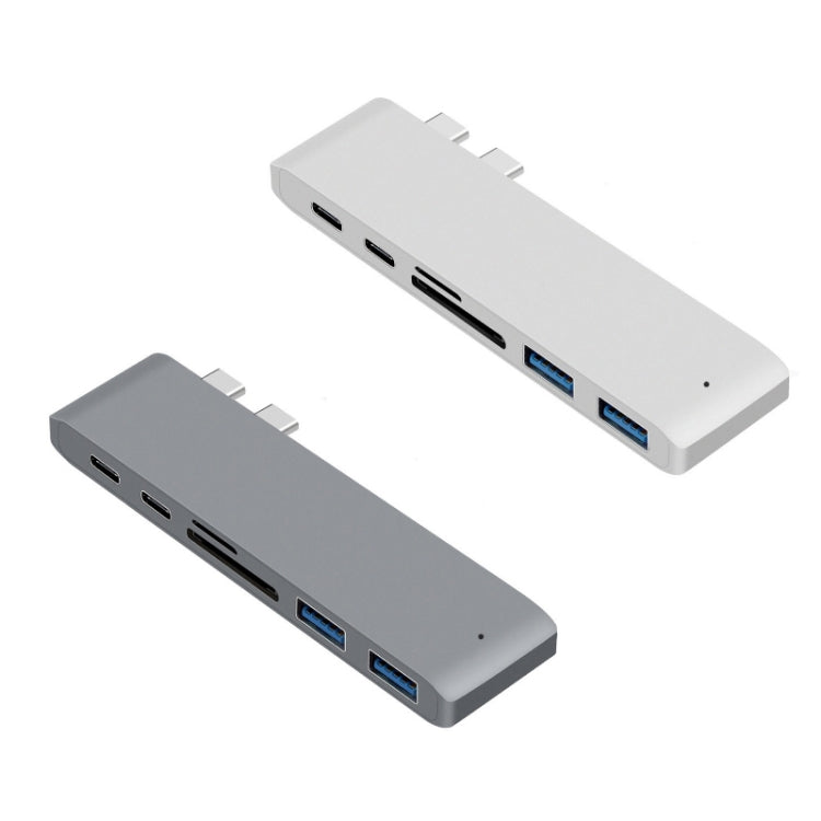 USB-C To HDMI Splitter Docking Station Card Reader, Specificationï¼? 6 in 1 Gray
