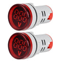 2 PCS DC Voltage Signal Indicator 22mm Round 6-100V Universal Voltmeter, 6-100V Red, 6-100V White, 6-100V Blue, 6-100V Green, 6-100V Yllow
