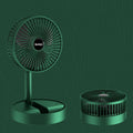 Portable Folding Fan  Retractable Floor Standing Fan,Style:, Rechargeable (Green), USB Plug In (Green)