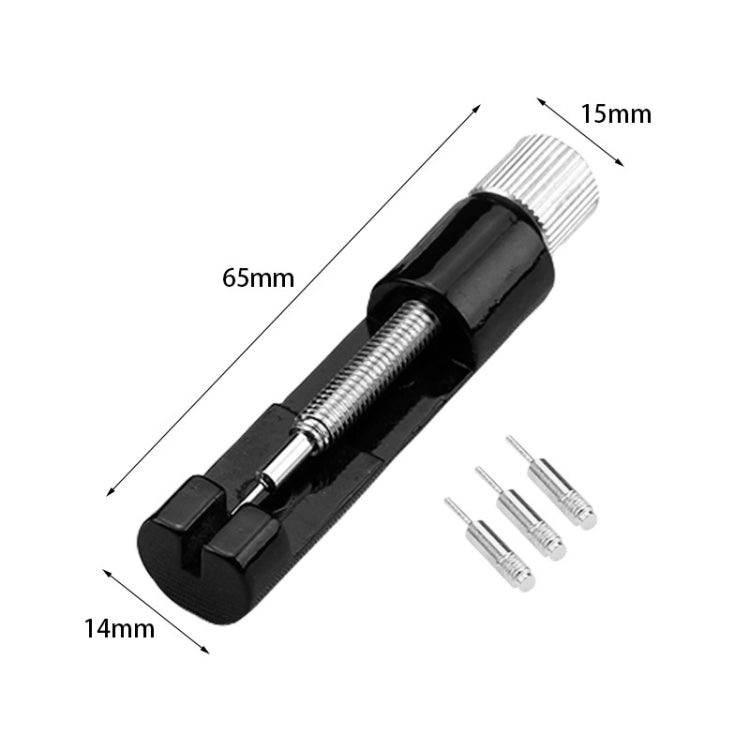 Adjustable Watch Strip Removal Metal Strap Bracelet Link Pin Repair Tool, Black, Golden