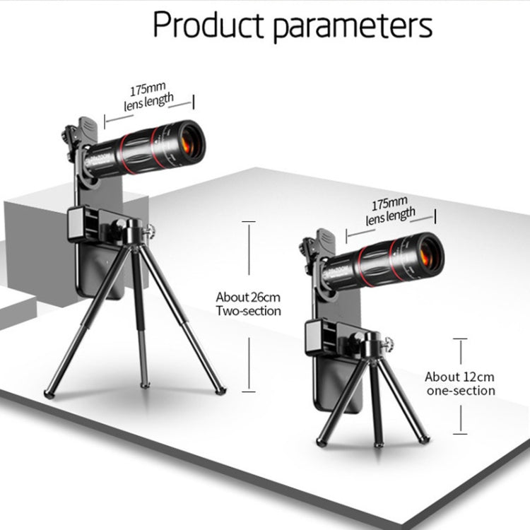 Mobile Phone Universal Lens Telescope 28X + Wide Angle 0.6X + Macro 20X + Fisheye 198 Degree Set