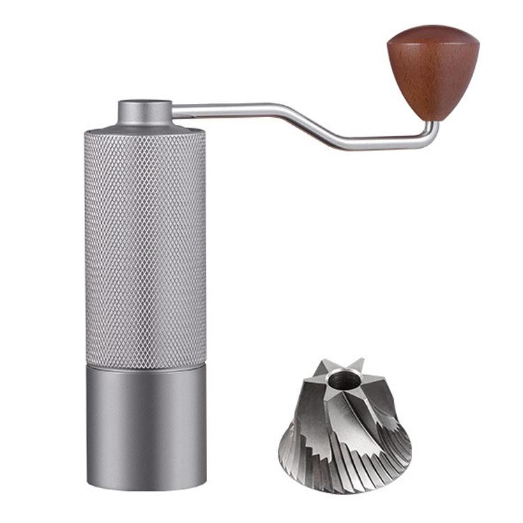 CNC Stainless Steel Hand Crank Coffee Bean Grinder, Pentagon Black, Pentagon Gray, Pentagon Red, Hexagon Black, Hexagon Gray, Hexagon Red, Seven Corner Black, Seven Corner Silver, Seven Corner Gray, Seven Corner Red