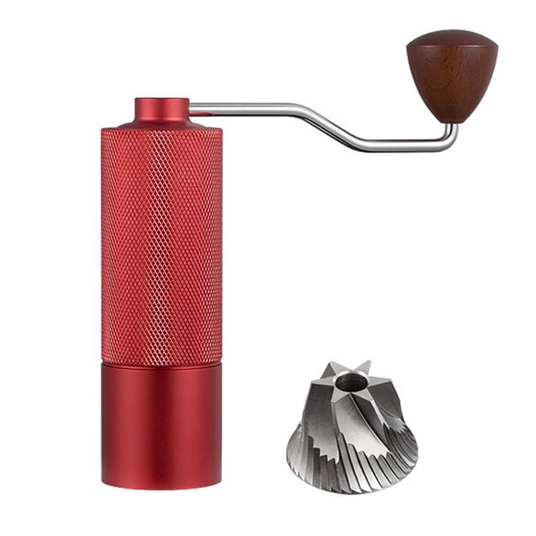 CNC Stainless Steel Hand Crank Coffee Bean Grinder, Pentagon Black, Pentagon Gray, Pentagon Red, Hexagon Black, Hexagon Gray, Hexagon Red, Seven Corner Black, Seven Corner Silver, Seven Corner Gray, Seven Corner Red