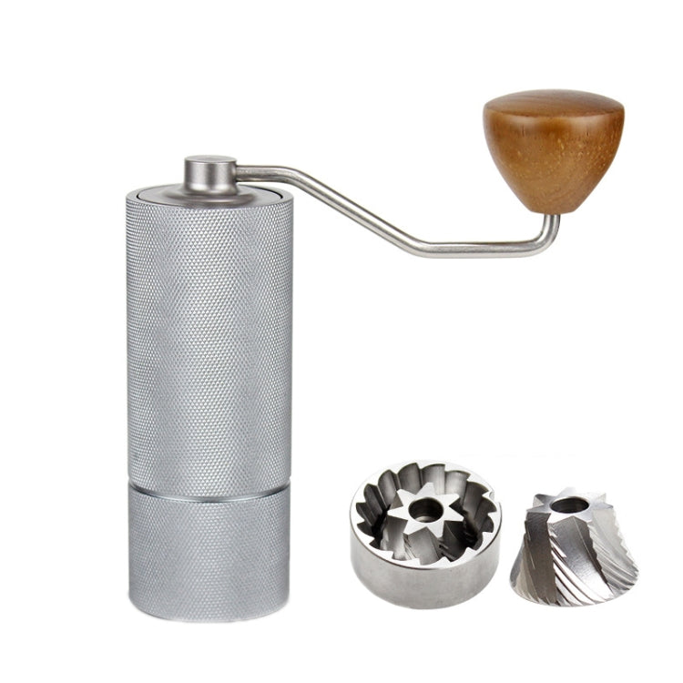 CNC Stainless Steel Hand Crank Coffee Bean Grinder, Pentagon Black, Pentagon Gray, Pentagon Red, Hexagon Black, Hexagon Gray, Hexagon Red, Seven Corner Black, Seven Corner Silver, Seven Corner Gray, Seven Corner Red