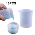 10 PCS Crystal Epoxy Silicone With Scale 100ml Measuring Cup, 10 PCS 100ml